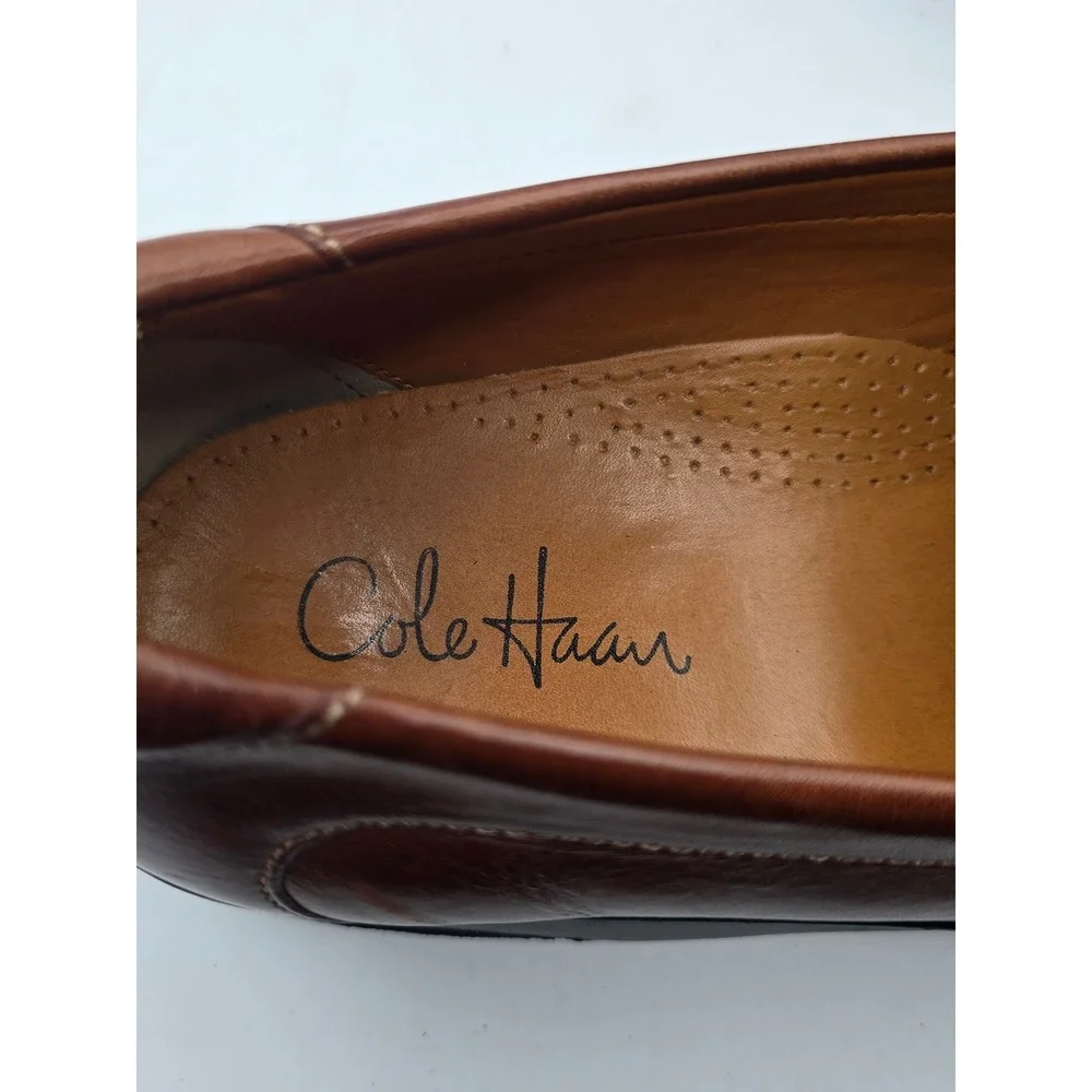 Cole Haan Mens 15 M Brown Leather Nike Air Moc Toe Slip On Loafers Santa Barbara
